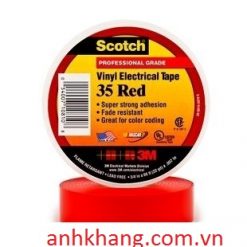3M 35 19mmx20.1m - Băng keo điện (Đỏ) 3M ScotchVinyl Electrical Tape 35 Red