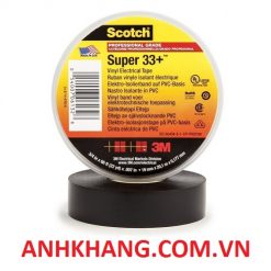 Băng keo cách điện trung thế 3M Super 33+ 19mmx20.1m (Đen)  3M Scotch Super 33+ Vinyl Electrical Tape