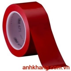 Băng keo dán nền 3M 471 màu đỏ, 3M Red Vinyl Tape 471