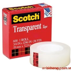 Băng keo 1 mặt 3M Scotch Transparent Tape 600